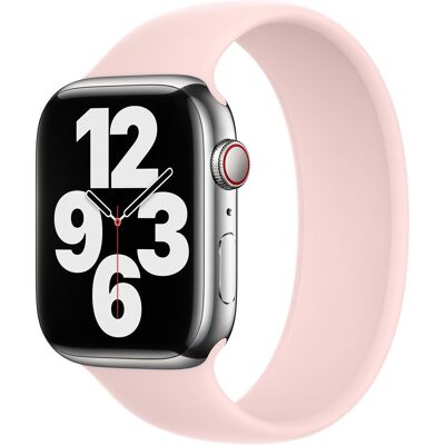 Siliconen solobandje voor de Apple Watch 38/40/41/42 mm - Maat 8 - Chalk Pink Siliconen solobandje voor de Apple Watch 38/40/41/42 mm - Maat 8 - Chalk Pink