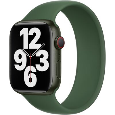 Siliconen solobandje voor de Apple Watch 38/40/41/42 mm - Maat 3 - Clover Siliconen solobandje voor de Apple Watch 38/40/41/42 mm - Maat 3 - Clover