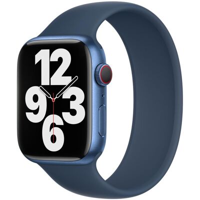 Siliconen solobandje voor de Apple Watch 44/45/46/49 mm - Maat 10 - Abyss Blue Siliconen solobandje voor de Apple Watch 44/45/46/49 mm - Maat 10 - Abyss Blue