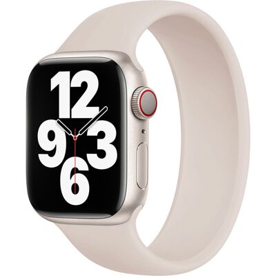 Siliconen solobandje voor de Apple Watch 44/45/46/49 mm - Maat 10 - Starlight Siliconen solobandje voor de Apple Watch 44/45/46/49 mm - Maat 10 - Starlight