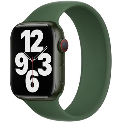 Siliconen solobandje voor de Apple Watch 44/45/46/49 mm - Maat 4 - Clover Siliconen solobandje voor de Apple Watch 44/45/46/49 mm - Maat 4 - Clover