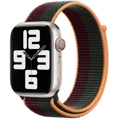 Sport Loop band voor de Apple Watch 38/40/41/42 mm - Dark Cherry/Forest Green Sport Loop band voor de Apple Watch 38/40/41/42 mm - Dark Cherry/Forest Green