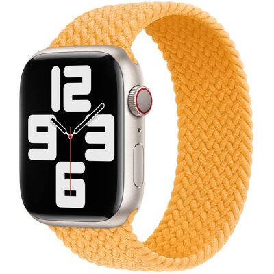 Gevlochten solobandje voor de Apple Watch 38/40/41/42 mm - Maat 8 - Maize Gevlochten solobandje voor de Apple Watch 38/40/41/42 mm - Maat 8 - Maize