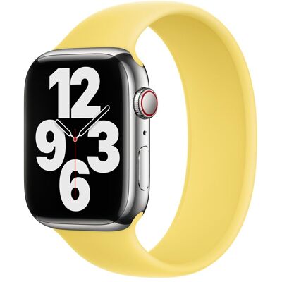 Siliconen solobandje voor de Apple Watch 38/40/41/42 mm - Maat 2 - Lemon Zest Siliconen solobandje voor de Apple Watch 38/40/41/42 mm - Maat 2 - Lemon Zest