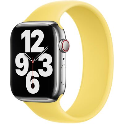 Siliconen solobandje voor de Apple Watch 38/40/41/42 mm - Maat 9 - Lemon Zest Siliconen solobandje voor de Apple Watch 38/40/41/42 mm - Maat 9 - Lemon Zest