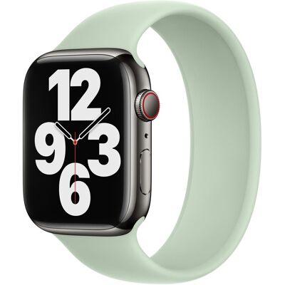 Siliconen solobandje voor de Apple Watch 38/40/41/42 mm - Maat 8 - Mineral Green Siliconen solobandje voor de Apple Watch 38/40/41/42 mm - Maat 8 - Mineral Green
