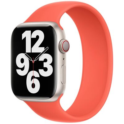 Siliconen solobandje voor de Apple Watch 38/40/41/42 mm - Maat 5 - Nectarine Siliconen solobandje voor de Apple Watch 38/40/41/42 mm - Maat 5 - Nectarine