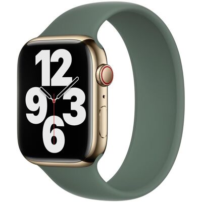 Siliconen solobandje voor de Apple Watch 44/45/46/49 mm - Maat 11 - Eucalyptus Siliconen solobandje voor de Apple Watch 44/45/46/49 mm - Maat 11 - Eucalyptus