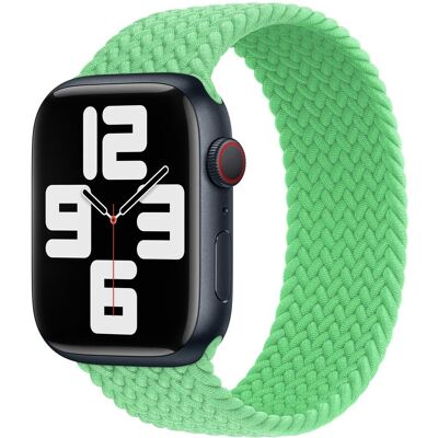Gevlochten solobandje voor de Apple Watch 38/40/41/42 mm - Maat 4 - Bright Green Gevlochten solobandje voor de Apple Watch 38/40/41/42 mm - Maat 4 - Bright Green