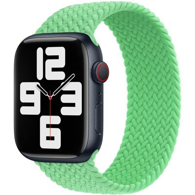 Gevlochten solobandje voor de Apple Watch 44/45/46/49 mm - Maat 7 - Bright Green Gevlochten solobandje voor de Apple Watch 44/45/46/49 mm - Maat 7 - Bright Green