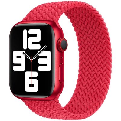 Gevlochten solobandje voor de Apple Watch 38/40/41/42 mm - Maat 7 - (Product) Red Gevlochten solobandje voor de Apple Watch 38/40/41/42 mm - Maat 7 - (Product) Red