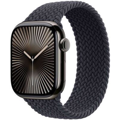 Gevlochten solobandje voor de Apple Watch 38/40/41/42 mm - Maat 6 - Midnight Gevlochten solobandje voor de Apple Watch 38/40/41/42 mm - Maat 6 - Midnight
