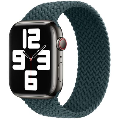 Gevlochten solobandje voor de Apple Watch 44/45/46/49 mm - Maat 9 - Rainforest Gevlochten solobandje voor de Apple Watch 44/45/46/49 mm - Maat 9 - Rainforest