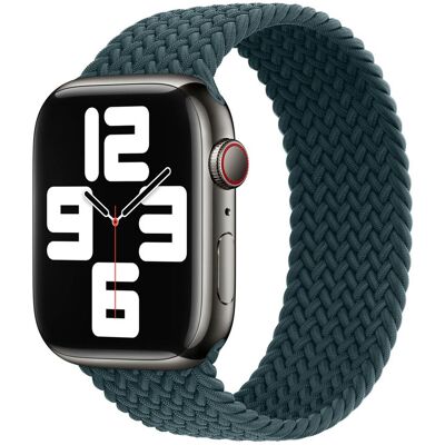 Gevlochten solobandje voor de Apple Watch 44/45/46/49 mm - Maat 12 - Rainforest Gevlochten solobandje voor de Apple Watch 44/45/46/49 mm - Maat 12 - Rainforest