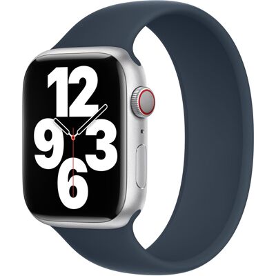 Siliconen solobandje voor de Apple Watch 38/40/41/42 mm - Maat 6 - Storm Blue Siliconen solobandje voor de Apple Watch 38/40/41/42 mm - Maat 6 - Storm Blue
