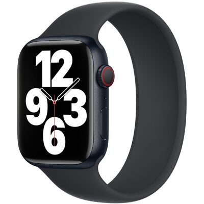 Siliconen solobandje voor de Apple Watch 38/40/41/42 mm - Maat 4 - Midnight Siliconen solobandje voor de Apple Watch 38/40/41/42 mm - Maat 4 - Midnight