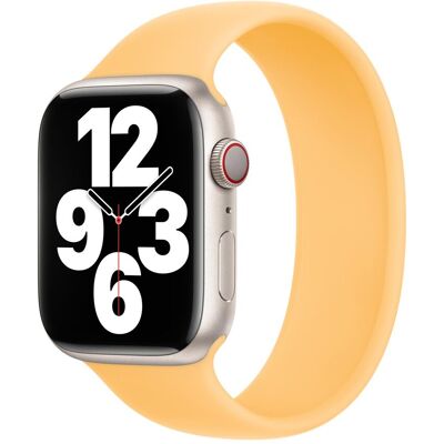 Siliconen solobandje voor de Apple Watch 38/40/41/42 mm - Maat 1 - Sunglow Siliconen solobandje voor de Apple Watch 38/40/41/42 mm - Maat 1 - Sunglow