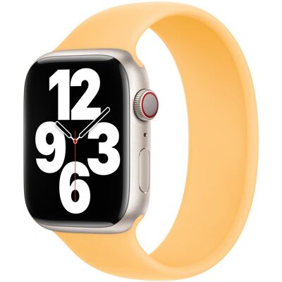 Siliconen solobandje voor de Apple Watch 38/40/41/42 mm - Maat 8 - Sunglow Siliconen solobandje voor de Apple Watch 38/40/41/42 mm - Maat 8 - Sunglow