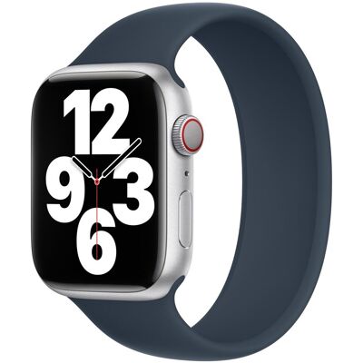 Siliconen solobandje voor de Apple Watch 44/45/46/49 mm - Maat 8 - Storm Blue Siliconen solobandje voor de Apple Watch 44/45/46/49 mm - Maat 8 - Storm Blue