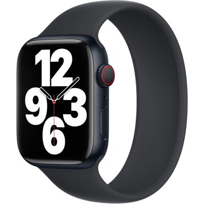Siliconen solobandje voor de Apple Watch 44/45/46/49 mm - Maat 7 - Midnight Siliconen solobandje voor de Apple Watch 44/45/46/49 mm - Maat 7 - Midnight