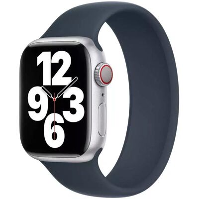 Siliconen solobandje voor de Apple Watch 44/45/46/49 mm - Maat 1 - Storm Blue Siliconen solobandje voor de Apple Watch 44/45/46/49 mm - Maat 1 - Storm Blue