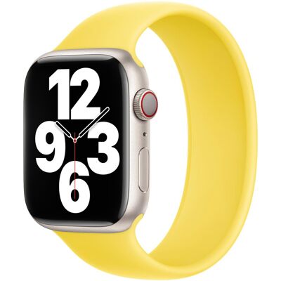 Siliconen solobandje voor de Apple Watch 44/45/46/49 mm - Maat 11 - Canary Yellow Siliconen solobandje voor de Apple Watch 44/45/46/49 mm - Maat 11 - Canary Yellow