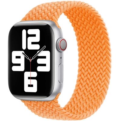 Gevlochten solobandje voor de Apple Watch 44/45/46/49 mm - Maat 1 - Bright Orange Gevlochten solobandje voor de Apple Watch 44/45/46/49 mm - Maat 1 - Bright Orange