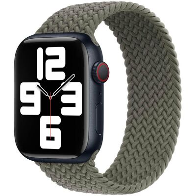 Gevlochten solobandje voor de Apple Watch 44/45/46/49 mm - Maat 1 - Olive Gevlochten solobandje voor de Apple Watch 44/45/46/49 mm - Maat 1 - Olive