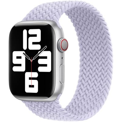 Gevlochten solobandje voor de Apple Watch 44/45/46/49 mm - Maat 6 - Purple Fog Gevlochten solobandje voor de Apple Watch 44/45/46/49 mm - Maat 6 - Purple Fog