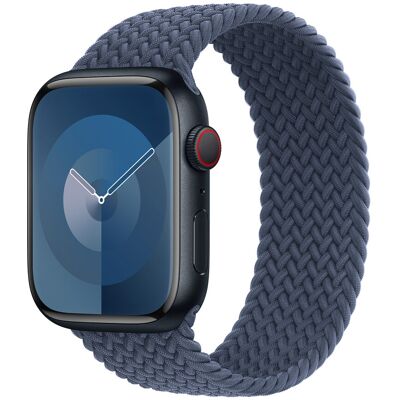Gevlochten solobandje voor de Apple Watch 38/40/41/42 mm - Maat 3 - Storm Blue Gevlochten solobandje voor de Apple Watch 38/40/41/42 mm - Maat 3 - Storm Blue
