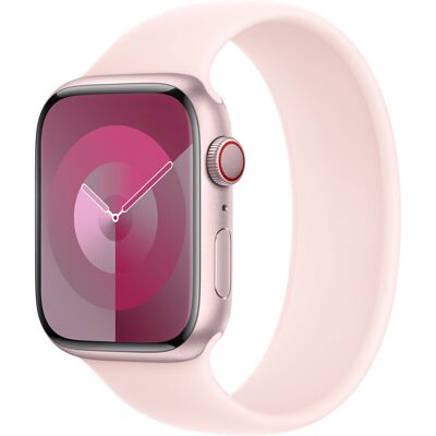 Siliconen solobandje voor de Apple Watch 44/45/46/49 mm - Maat 9 - Light Pink Siliconen solobandje voor de Apple Watch 44/45/46/49 mm - Maat 9 - Light Pink