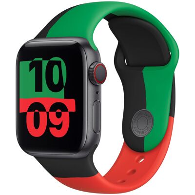 Sport Band voor de Apple Watch Series 1 - 9 / SE (38/40/41 mm) Series 10 / 11 (42 mm) - Maat M/L - Black Unity Sport Band voor de Apple Watch Series 1 - 9 / SE (38/40/41 mm) Series 10 / 11 (42 mm) - Maat M/L - Black Unity