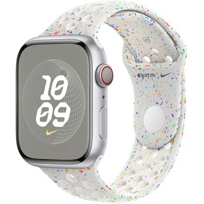 Nike Sport Band voor de Apple Watch 44/45/46/49 mm - Maat S/M - Pure Platinum Nike Sport Band voor de Apple Watch 44/45/46/49 mm - Maat S/M - Pure Platinum