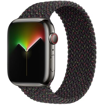 Gevlochten solobandje voor de Apple Watch 44/45/46/49 mm - Maat 2 - Black Unity Gevlochten solobandje voor de Apple Watch 44/45/46/49 mm - Maat 2 - Black Unity