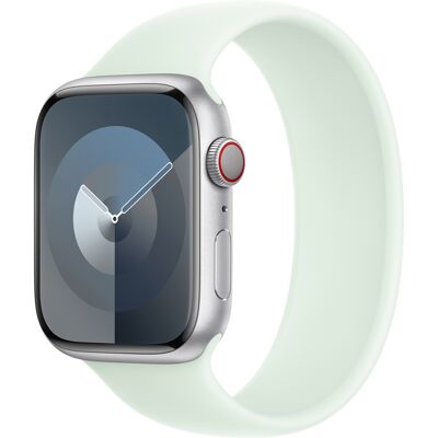 Siliconen solobandje voor de Apple Watch 38/40/41/42 mm - Maat 8 - Soft Mint Siliconen solobandje voor de Apple Watch 38/40/41/42 mm - Maat 8 - Soft Mint