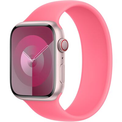 Siliconen solobandje voor de Apple Watch 38/40/41/42 mm - Maat 5 - Pink Siliconen solobandje voor de Apple Watch 38/40/41/42 mm - Maat 5 - Pink