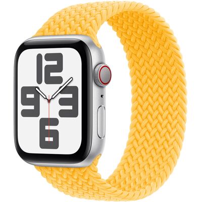 Gevlochten solobandje voor de Apple Watch 38/40/41/42 mm - Maat 3 - Sunshine Gevlochten solobandje voor de Apple Watch 38/40/41/42 mm - Maat 3 - Sunshine