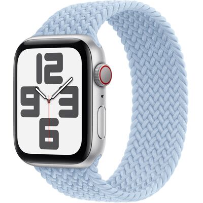 Gevlochten solobandje voor de Apple Watch 44/45/46/49 mm - Maat 5 - Light Blue Gevlochten solobandje voor de Apple Watch 44/45/46/49 mm - Maat 5 - Light Blue