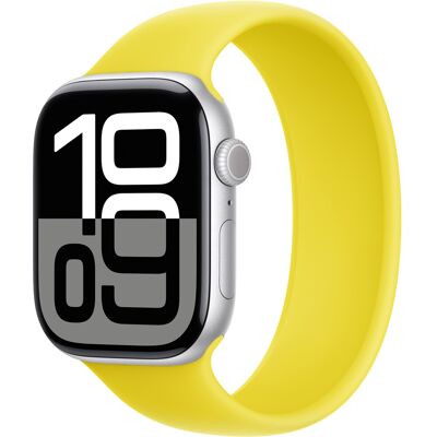 Siliconen solobandje voor de Apple Watch 44/45/46/49 mm - Maat 11 - Star Fruit Siliconen solobandje voor de Apple Watch 44/45/46/49 mm - Maat 11 - Star Fruit