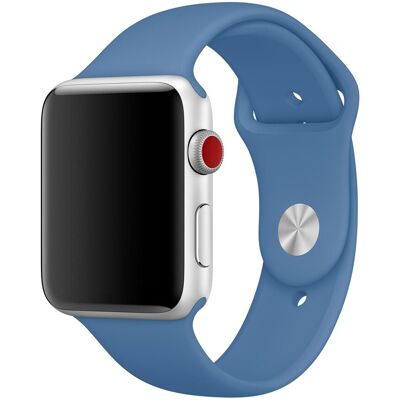 Sport Band voor de Apple Watch Series 1 - 9 / SE (38/40/41 mm) - Maat S/M - Denim Blue Sport Band voor de Apple Watch Series 1 - 9 / SE (38/40/41 mm) - Maat S/M - Denim Blue