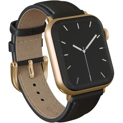 Burga Genuine Leather Band - Apple Watch 44/45/46/49 mm / Universeel 20 mm aansluiting - Don't Text / Gold Burga Genuine Leather Band - Apple Watch 44/45/46/49 mm / Universeel 20 mm aansluiting - Don't Text / Gold