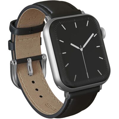 Burga Genuine Leather Band voor de Apple Watch 38/40/41/42 mm - Don't Text / Silver Burga Genuine Leather Band voor de Apple Watch 38/40/41/42 mm - Don't Text / Silver