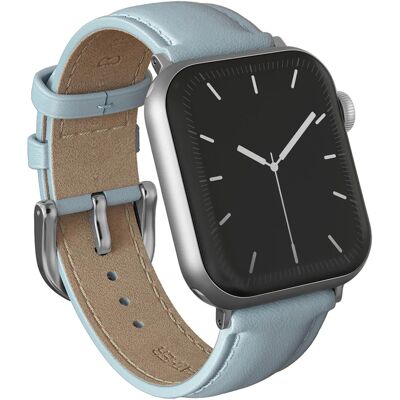 Burga Genuine Leather Band - Apple Watch 44/45/46/49 mm / Universeel 20 mm aansluiting - Dream / Silver Burga Genuine Leather Band - Apple Watch 44/45/46/49 mm / Universeel 20 mm aansluiting - Dream / Silver