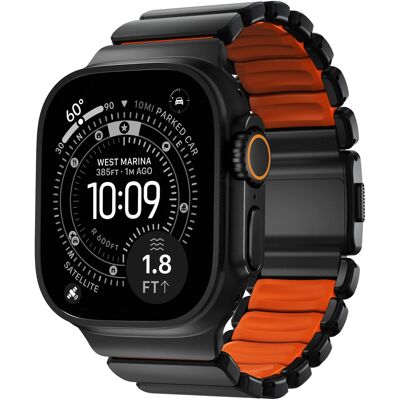 Nomad Stratos Band voor de Apple Watch 44/45/46/49 mm - Ultra Orange / Black Titanium Nomad Stratos Band voor de Apple Watch 44/45/46/49 mm - Ultra Orange / Black Titanium