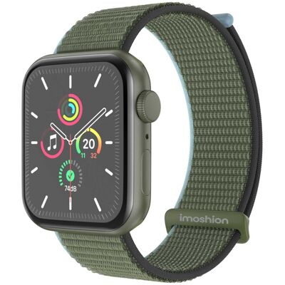 imoshion Nylon bandje voor de Apple Watch 44/45/46/49 mm - Dark Olive imoshion Nylon bandje voor de Apple Watch 44/45/46/49 mm - Dark Olive