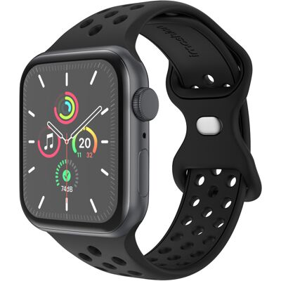 imoshion Siliconen Sport⁺ bandje voor de Apple Watch 44/45/46/49 mm - Maat S/M - Zwart imoshion Siliconen Sport⁺ bandje voor de Apple Watch 44/45/46/49 mm - Maat S/M - Zwart