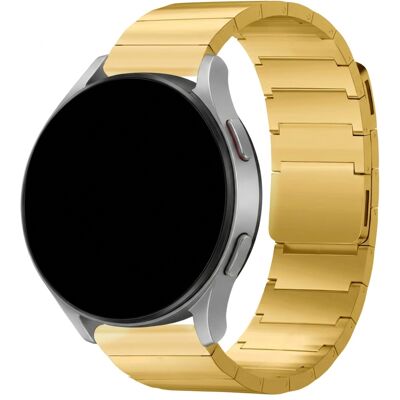 Selencia Stalen magnetisch bandje - Universeel 22 mm aansluiting - Goud Selencia Stalen magnetisch bandje - Universeel 22 mm aansluiting - Goud