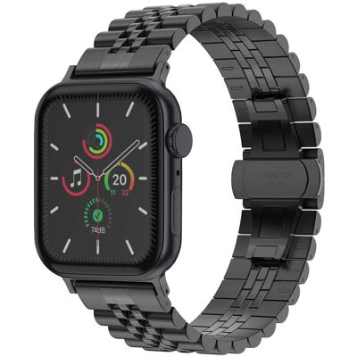 Selencia Jubilee stalen bandje voor de Apple Watch 38/40/41/42 mm - Zwart Selencia Jubilee stalen bandje voor de Apple Watch 38/40/41/42 mm - Zwart