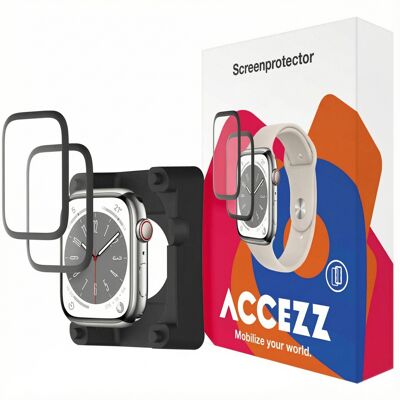 Accezz 2x Screenprotector met applicator voor de Apple Watch Series 7-9 - 45 mm Accezz 2x Screenprotector met applicator voor de Apple Watch Series 7-9 - 45 mm