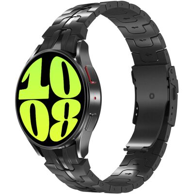 Accezz Steel Band voor de Samsung Galaxy Watch 4 / 5 / 6 / 7 / FE (20 mm) - Zwart Accezz Steel Band voor de Samsung Galaxy Watch 4 / 5 / 6 / 7 / FE (20 mm) - Zwart